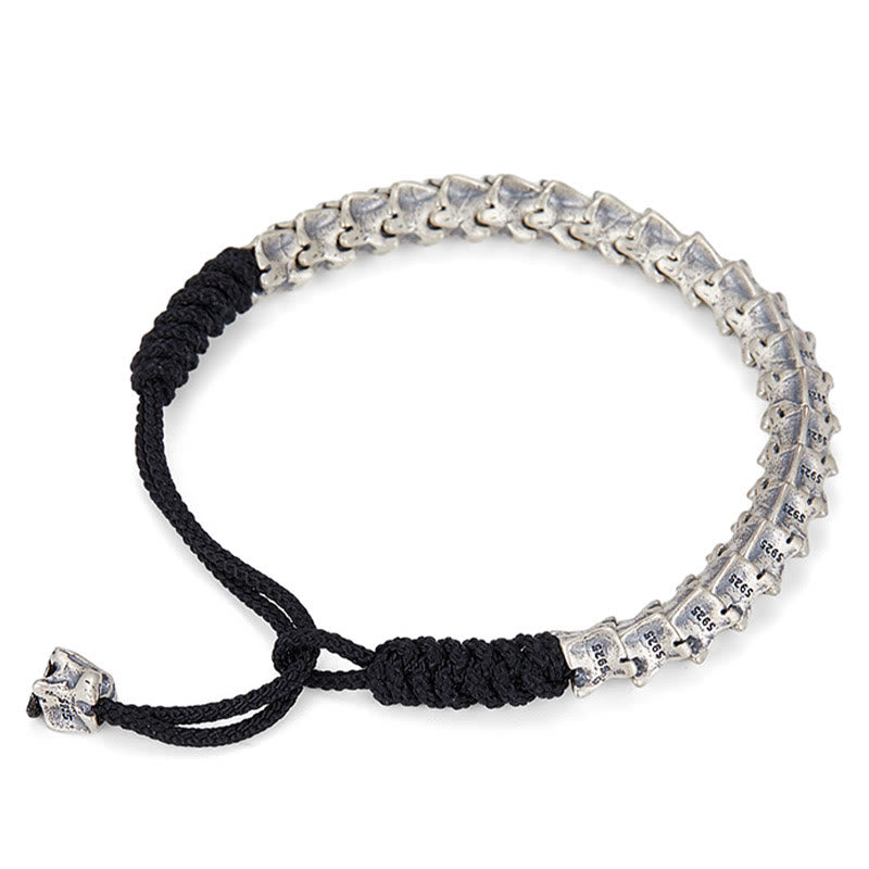 WorldNorse handgefertigteshandgefertigtes925er Silber Drachenknochen Armband - image 5