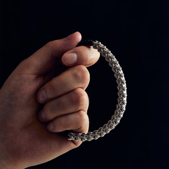 WorldNorse handgefertigteshandgefertigtes925er Silber Drachenknochen Armband - image 3