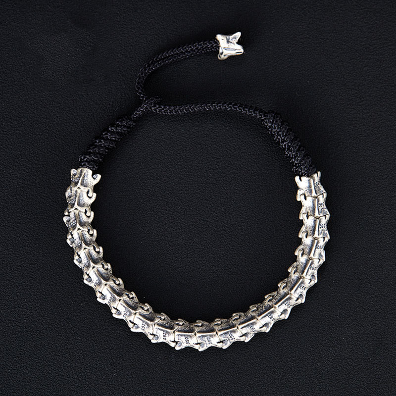 WorldNorse 925 Sterling Silber Drachenknochen Armband