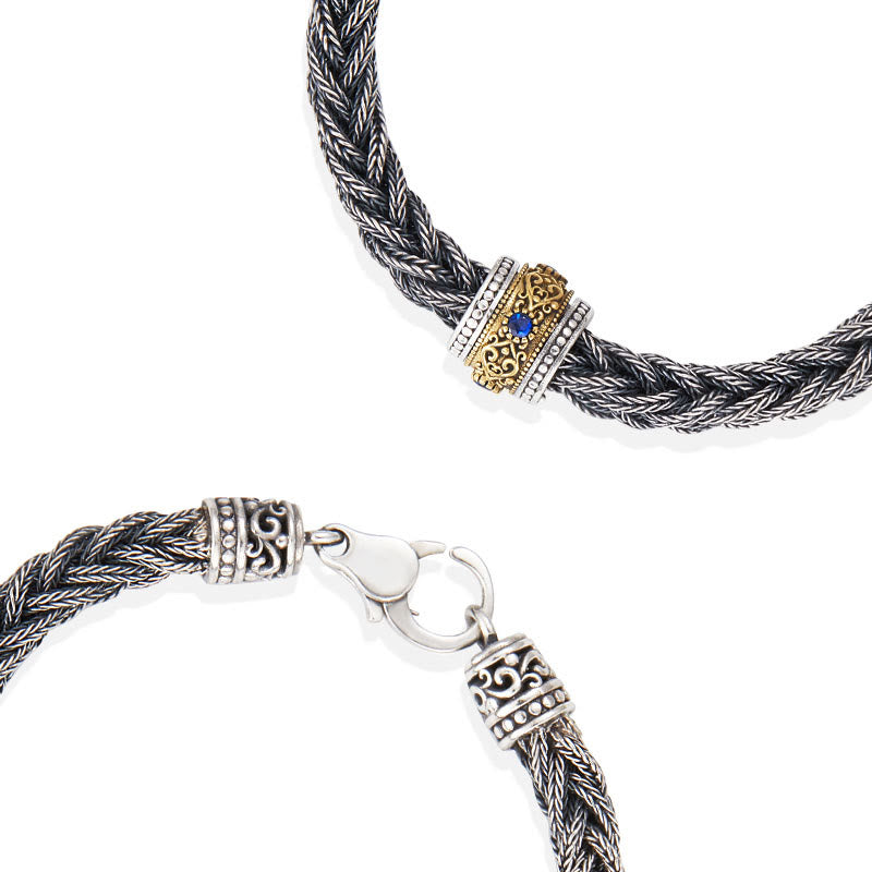 WorldNorse Geflochtenes Armband aus 925er Sterlingsilber