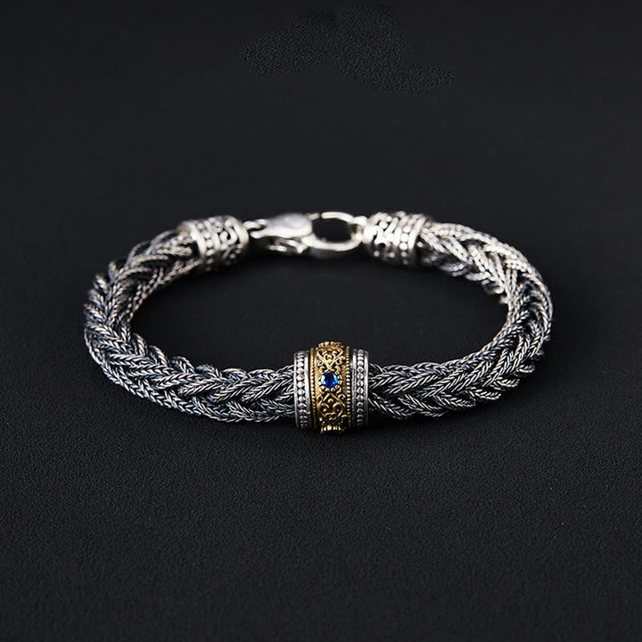 WorldNorse Geflochtenes Armband aus 925er Sterlingsilber