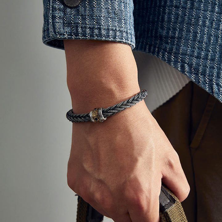WorldNorse Geflochtenes Armband aus 925er Sterlingsilber