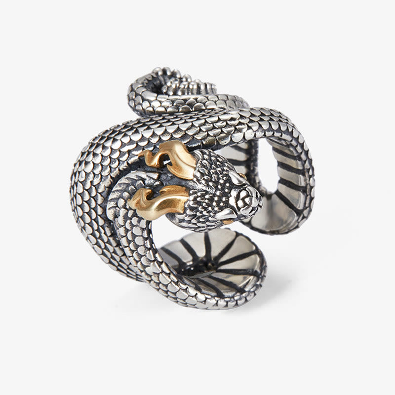 WorldNorse handgefertigteshandgefertigtes925er Silber Schlangenring Jormungandr - image 5