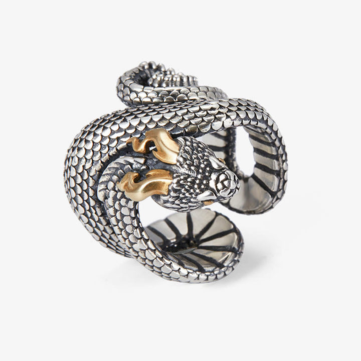 WorldNorse handgefertigteshandgefertigtes925er Silber Schlangenring Jormungandr - image 5