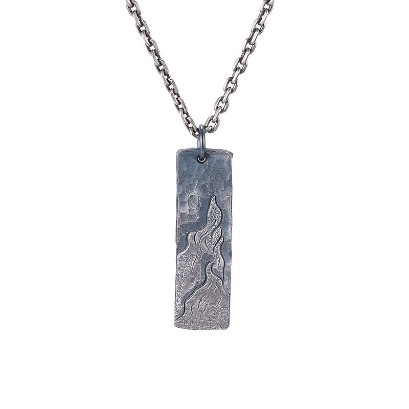 WorldNorse 925 Sterling Silber Wellen Feuer Halskette - Feuer - image 3