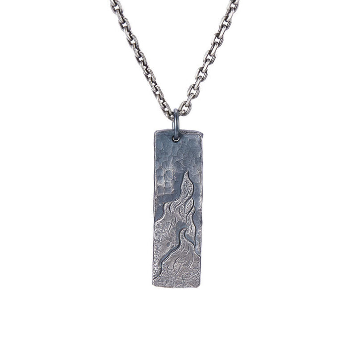 WorldNorse 925 Sterling Silber Wellen Feuer Halskette - Feuer - image 3