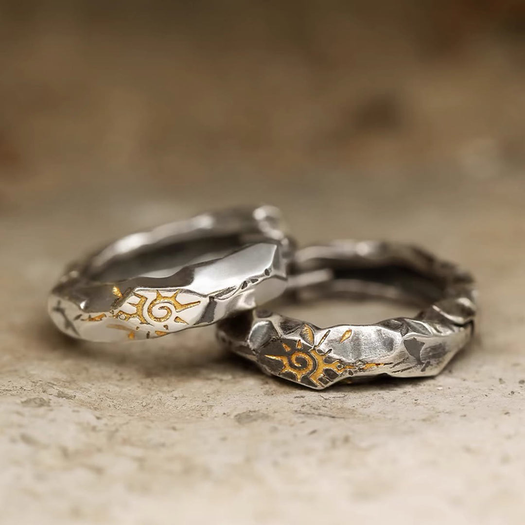 WorldNorse Wish Emblem Gehämmerter offener Ring / Ohrringe - image 11