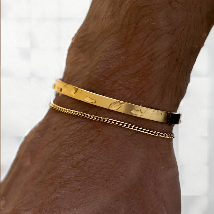 WorldNorse 2-teiliges kubanisches Kettenarmband