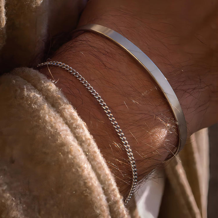 WorldNorse 2-teiliges kubanisches Kettenarmband