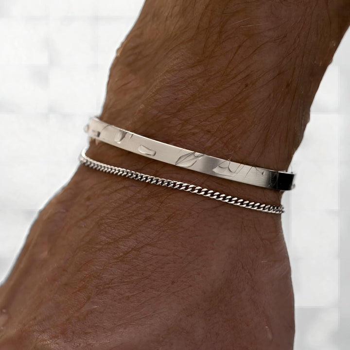 WorldNorse 2-teiliges kubanisches Kettenarmband