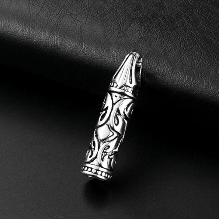 WorldNorse Bullet Hexagram Edelstahl-Kettenhalskette