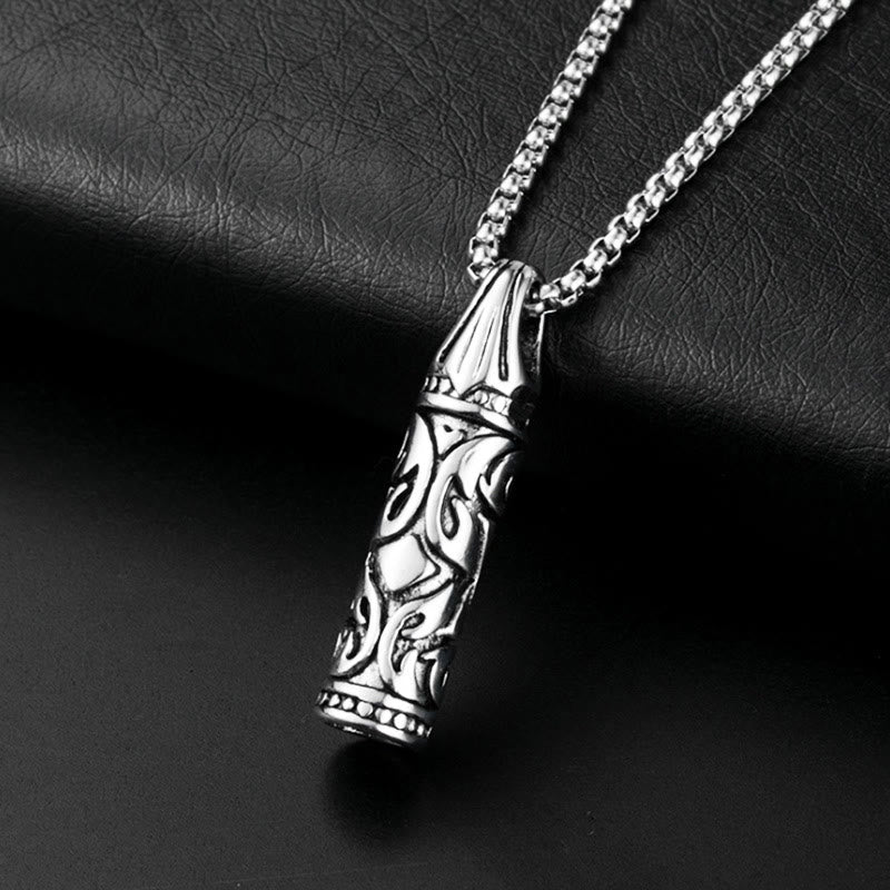 WorldNorse Bullet Hexagram Edelstahl-Kettenhalskette