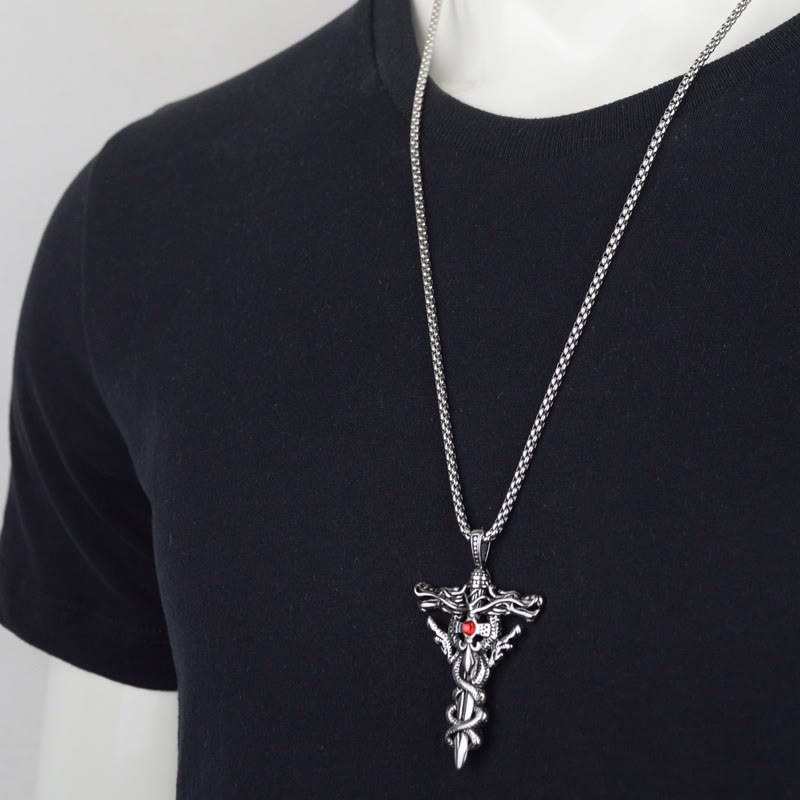 WorldNorse Retro Nordischer Drache -Halskette