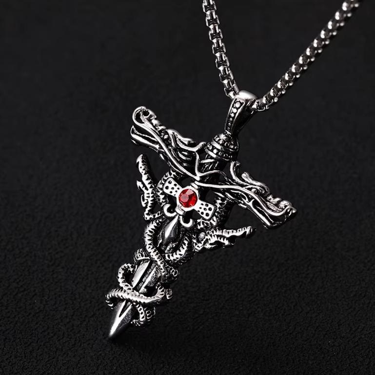 WorldNorse Retro Nordischer Drache -Halskette