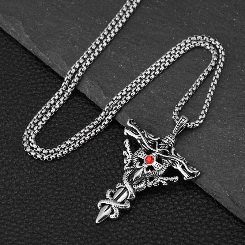 WorldNorse Retro Nordischer Drache -Halskette