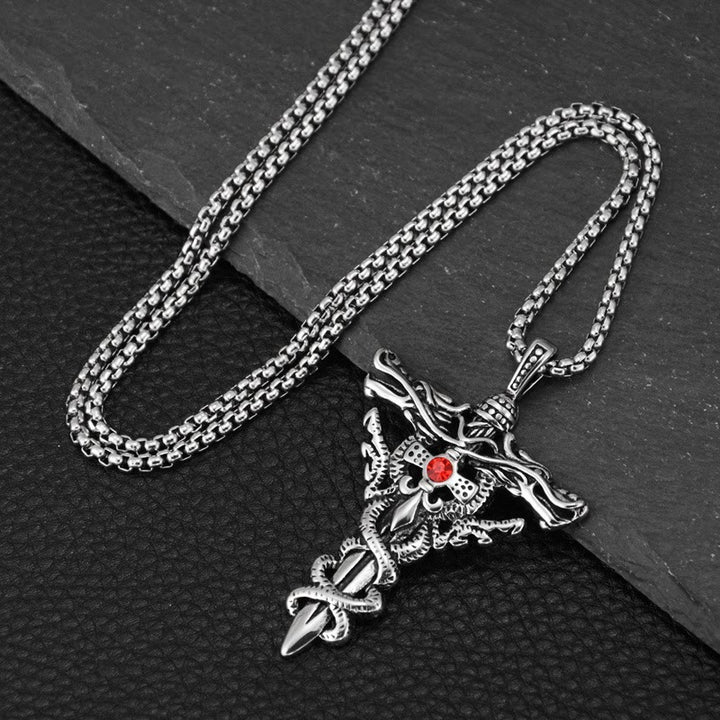 WorldNorse Retro Nordischer Drache -Halskette