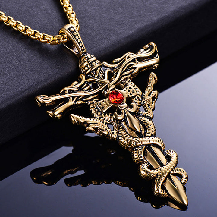 WorldNorse Retro Nordischer Drache -Halskette