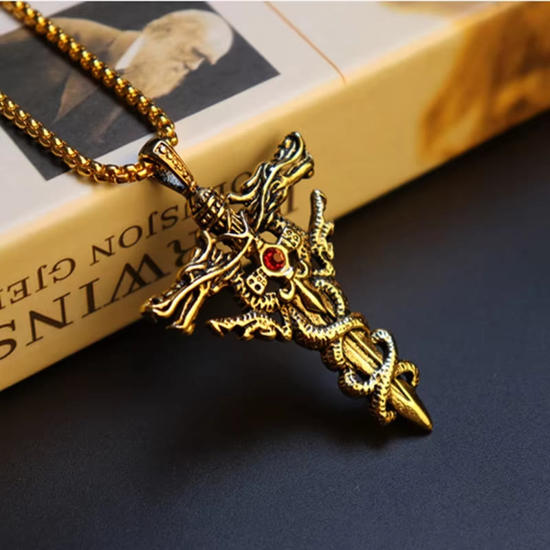 WorldNorse Retro Nordischer Drache -Halskette