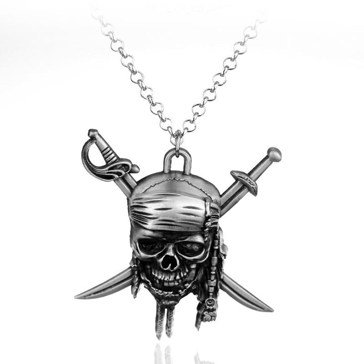 WorldNorse Punk Piratenschädel Charm Halskette