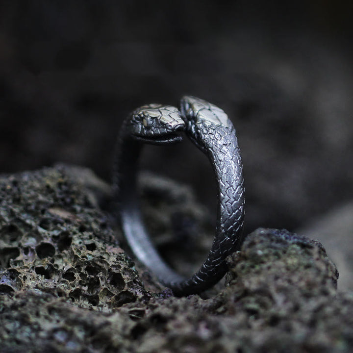 WorldNorse Jormungandr Zweiköpfiger Schlangenring