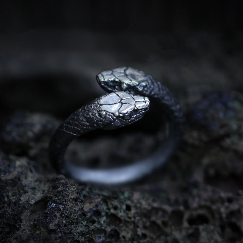 WorldNorse Jormungandr Zweiköpfiger Schlangenring