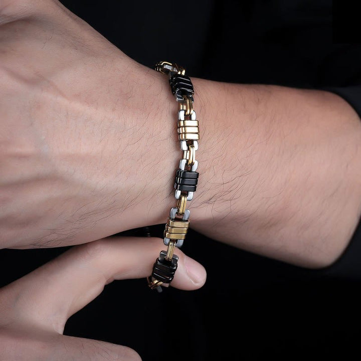 WorldNorse Herren-Armband mit Kettengliedern, Edelstahl, poliert