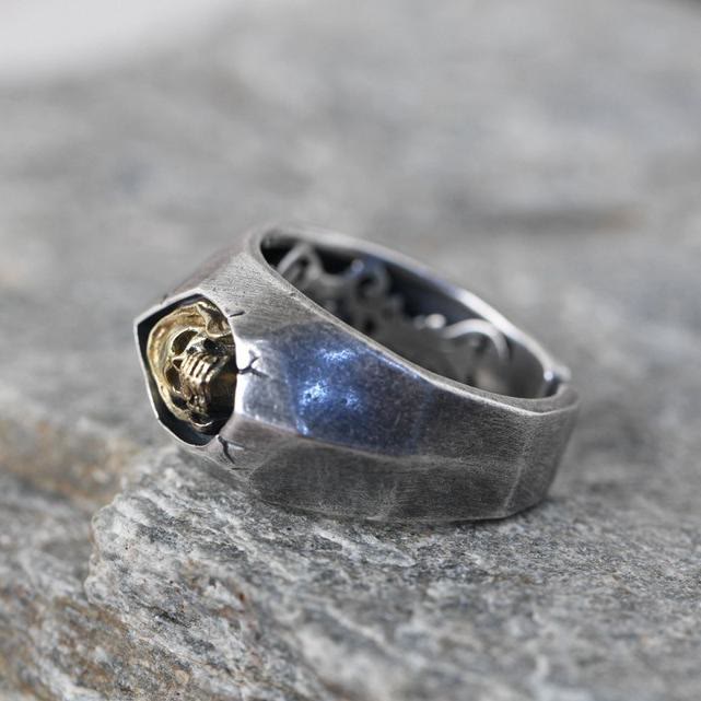 WorldNorse Cover Ohren Augen Mund Böser Totenkopf Ring