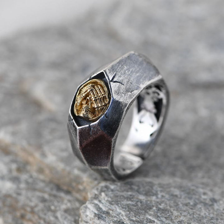 WorldNorse Cover Ohren Augen Mund Böser Totenkopf Ring