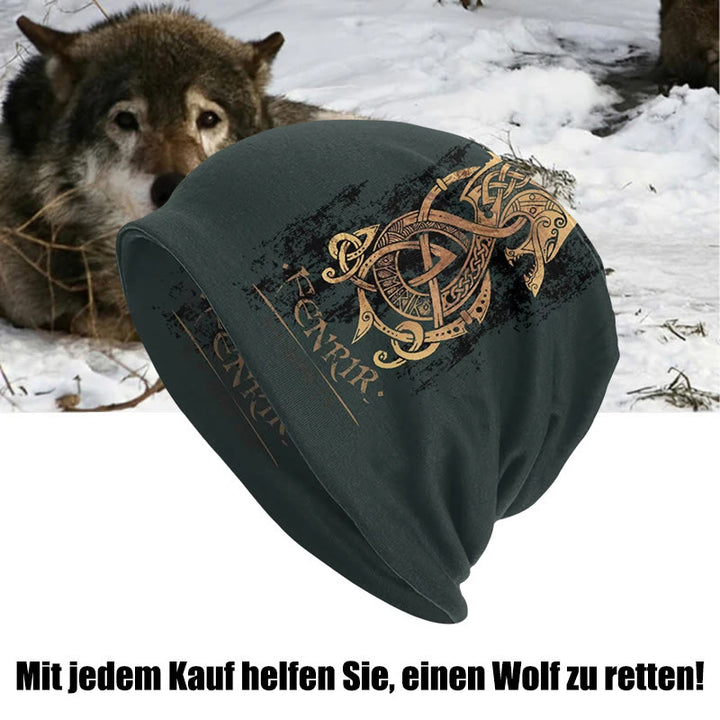 WorldNorse Fenrir Wolf Strickmütze - Grün - image 0