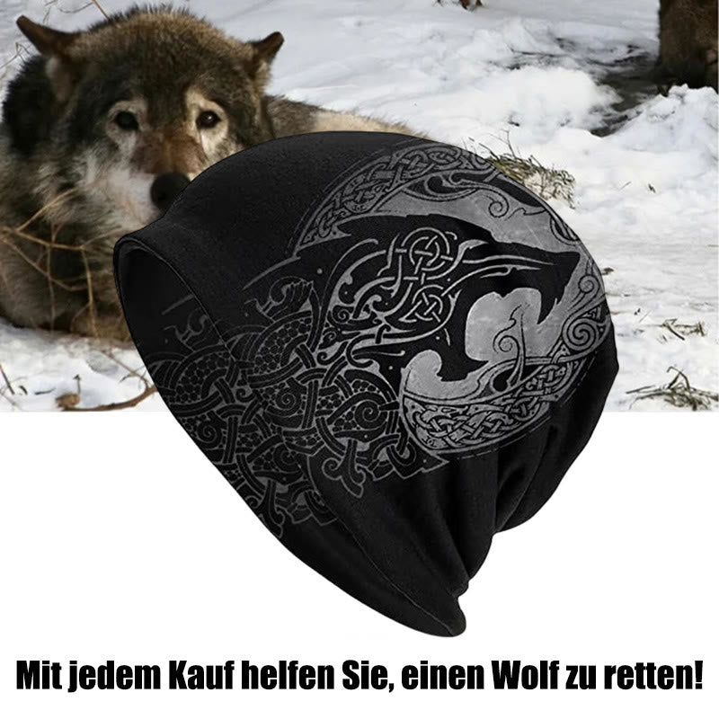 WorldNorse Wolves Keltische Gothic-Mütze - Wolf & Keltischer Knoten - image 3
