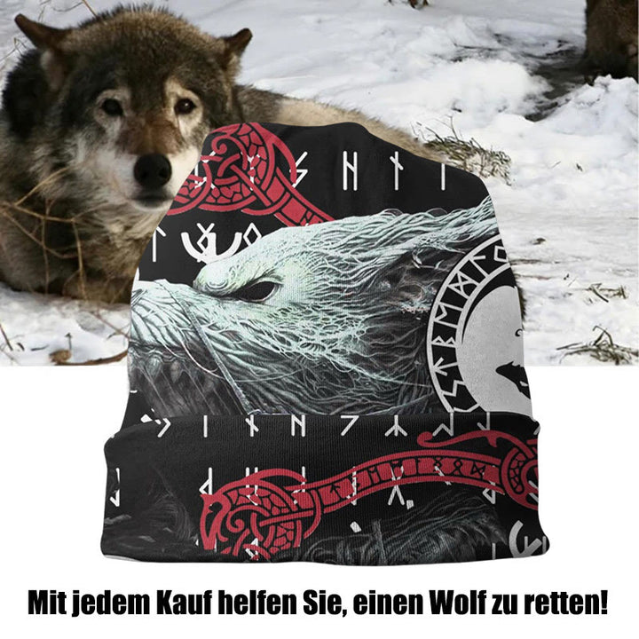 WorldNorse Wolves Fenrir Runes Beanie - image 1