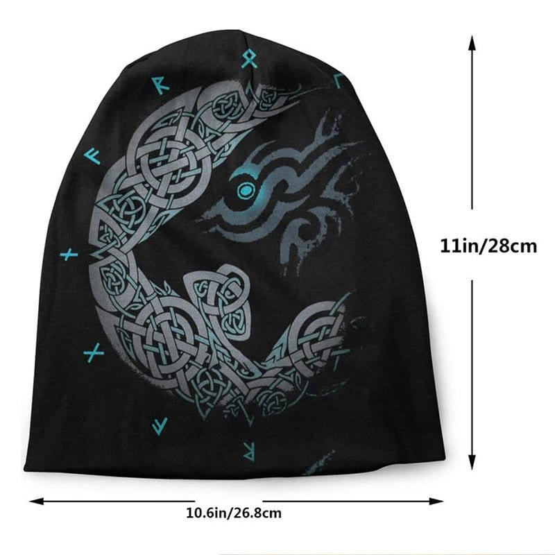 WorldNorse Wolves Keltischer Knoten Rune Beanie - image 2