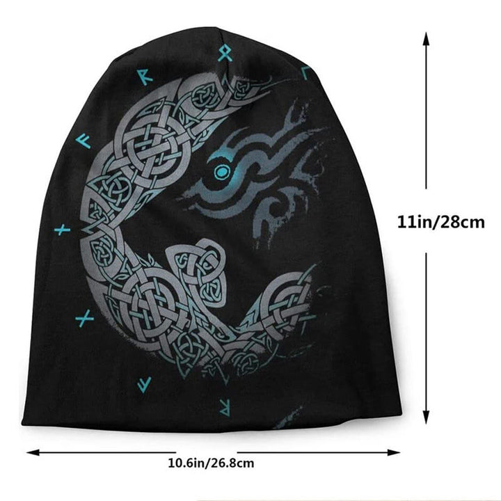 WorldNorse Wolves Keltischer Knoten Rune Beanie - image 2