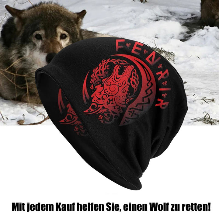 WorldNorse Fenrir Roaring Keltischer Knoten Beanie - Wolf - image 0