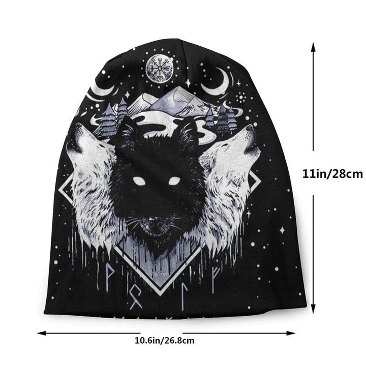 WorldNorse Vegvisir Runen mit Wolf Beanie - image 2
