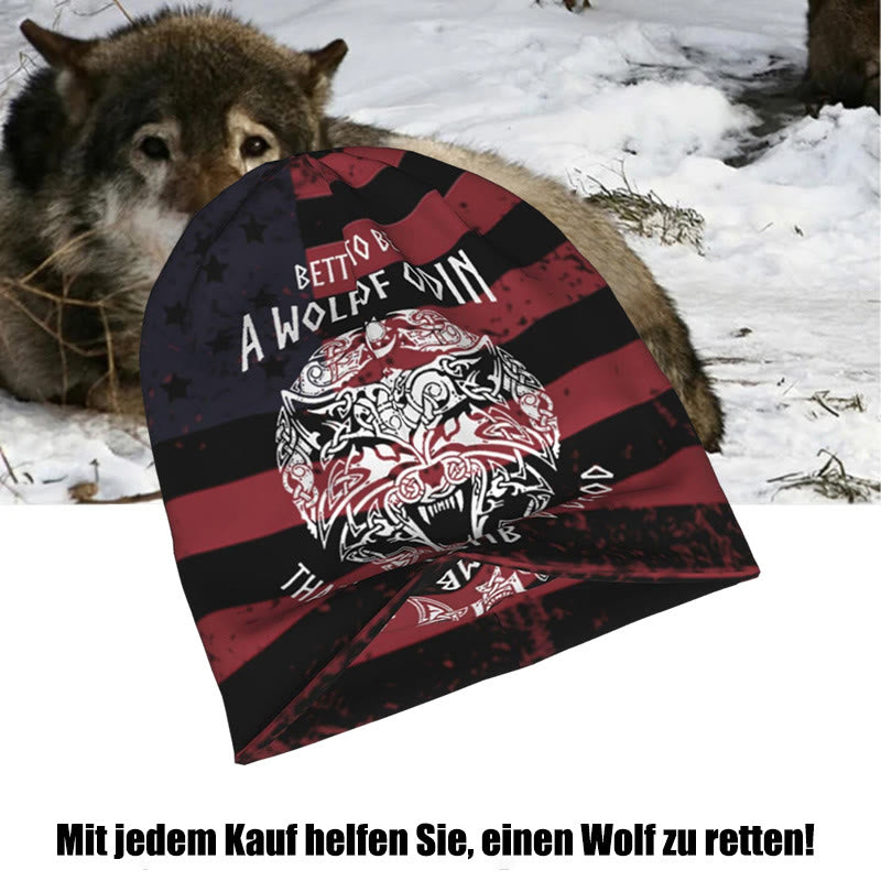 WorldNorse Odin Viking Norse Wolf Beanie - image 2
