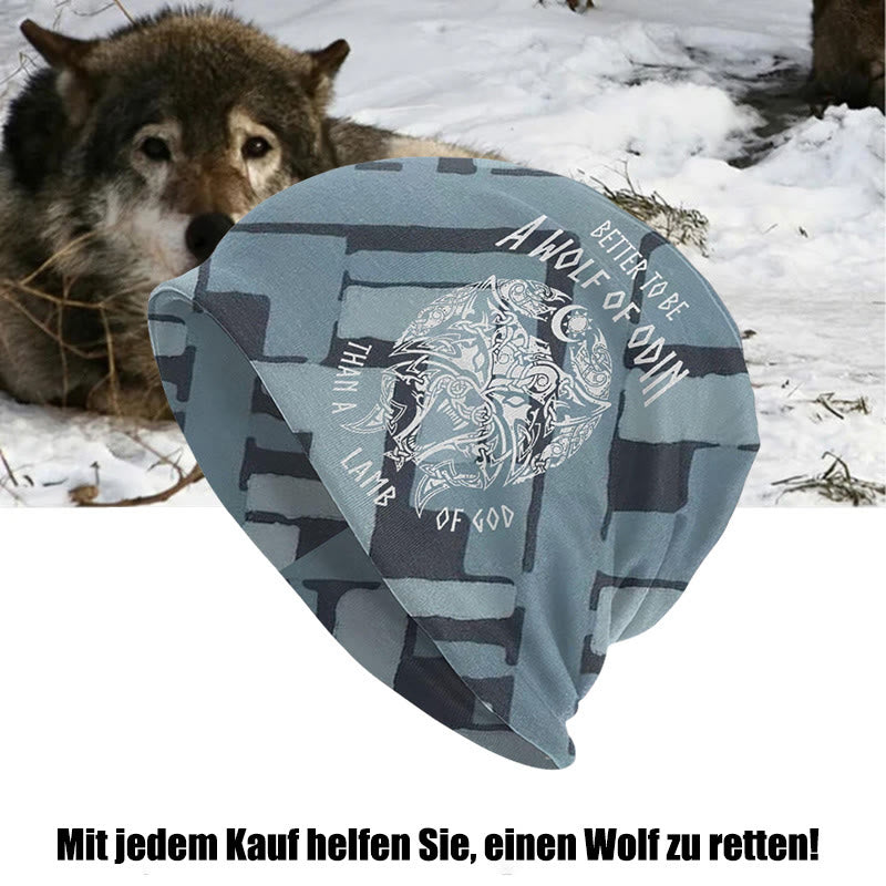 WorldNorse Odin Viking Norse Wolf Beanie - Blau - image 6