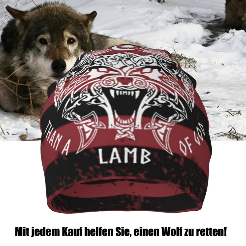 WorldNorse Odin Viking Norse Wolf Beanie - image 1