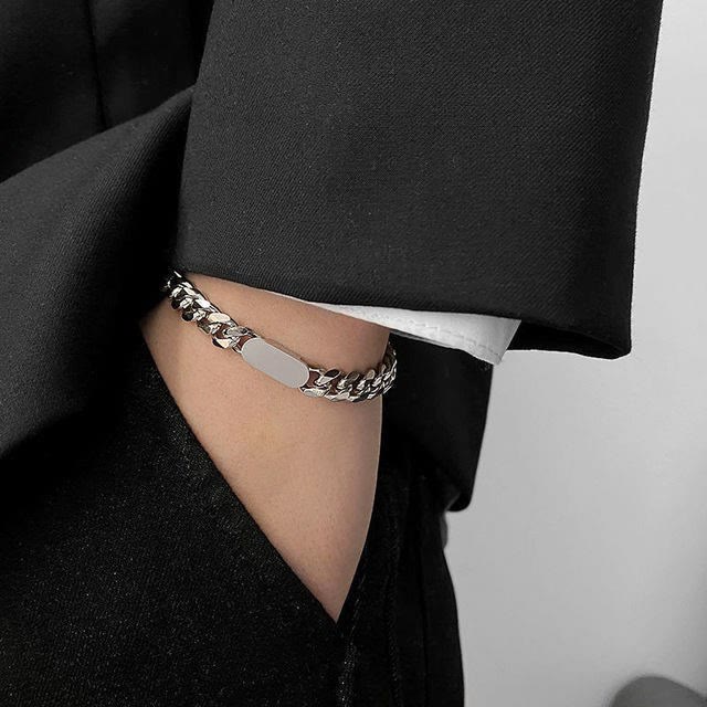 WorldNorse – Kubanisches Kettenarmband aus poliertem Edelstahl