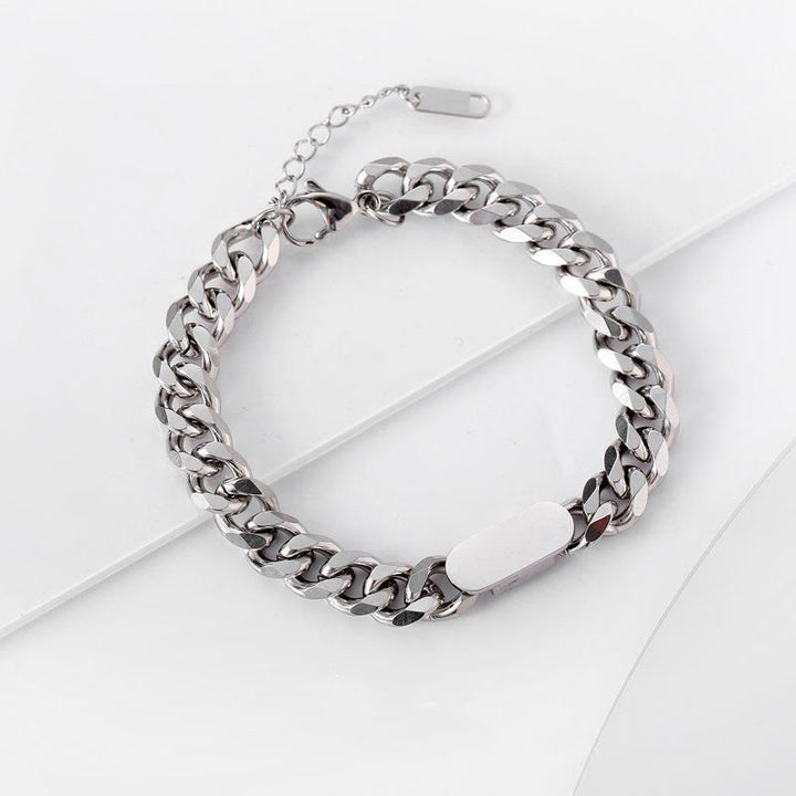 WorldNorse – Kubanisches Kettenarmband aus poliertem Edelstahl