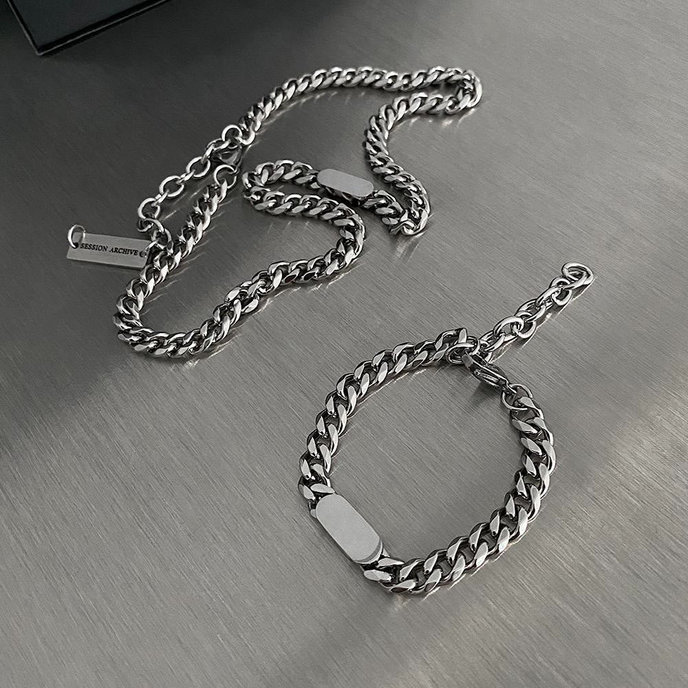WorldNorse – Kubanisches Kettenarmband aus poliertem Edelstahl