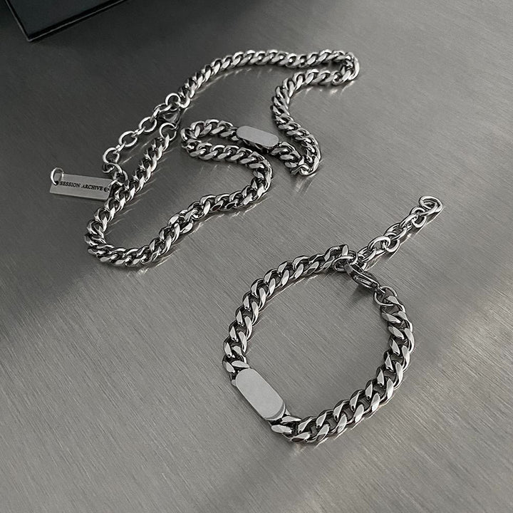 WorldNorse – Kubanisches Kettenarmband aus poliertem Edelstahl