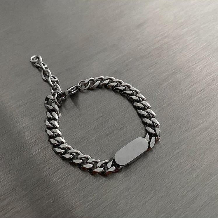 WorldNorse – Kubanisches Kettenarmband aus poliertem Edelstahl