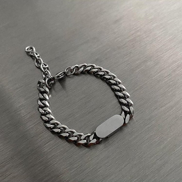 WorldNorse – Kubanisches Kettenarmband aus poliertem Edelstahl