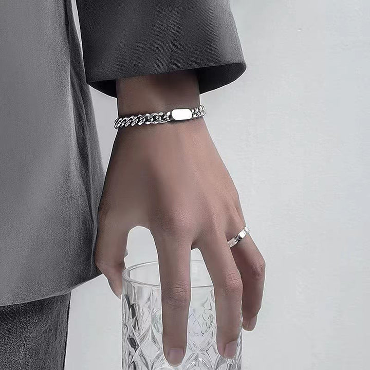 WorldNorse – Kubanisches Kettenarmband aus poliertem Edelstahl