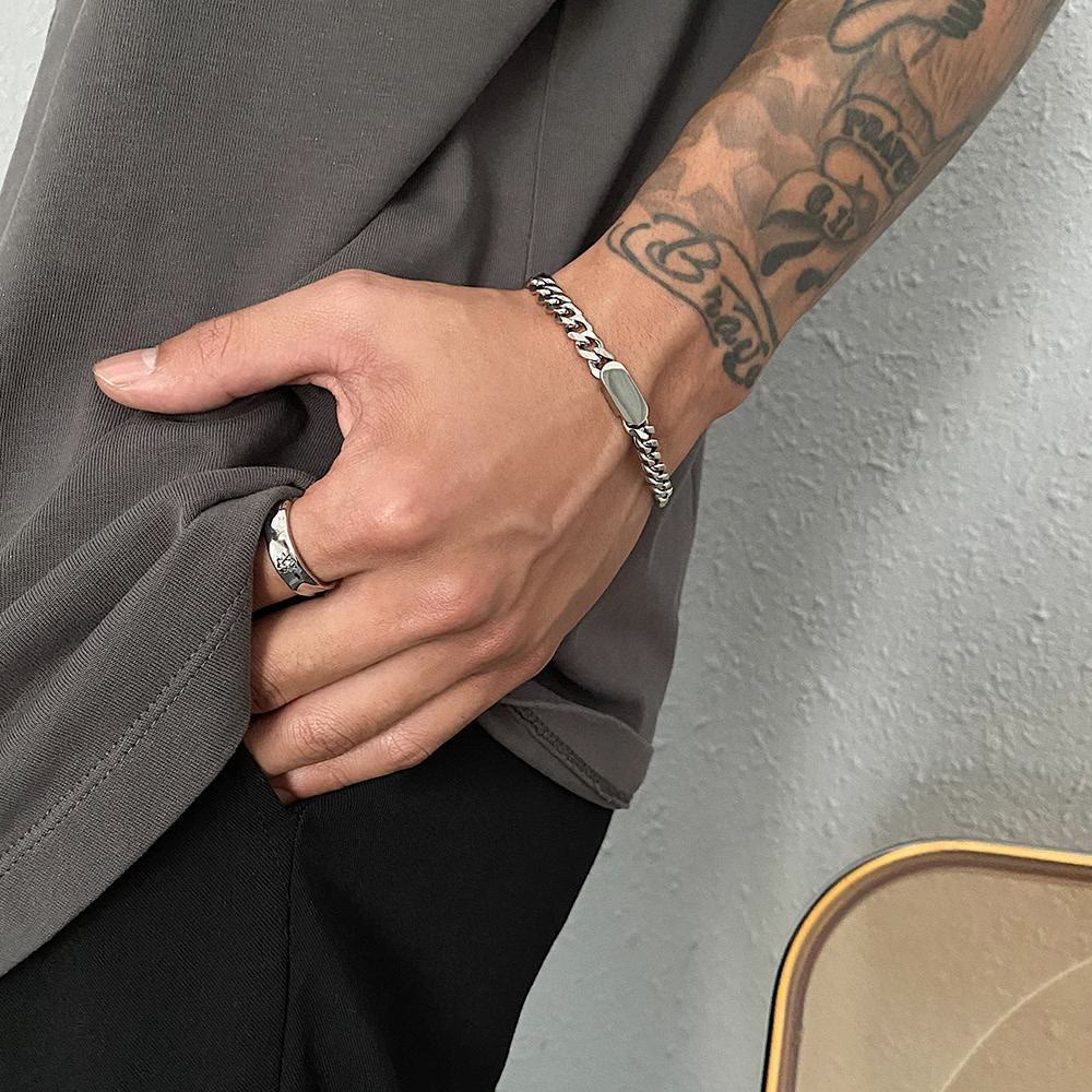 WorldNorse – Kubanisches Kettenarmband aus poliertem Edelstahl