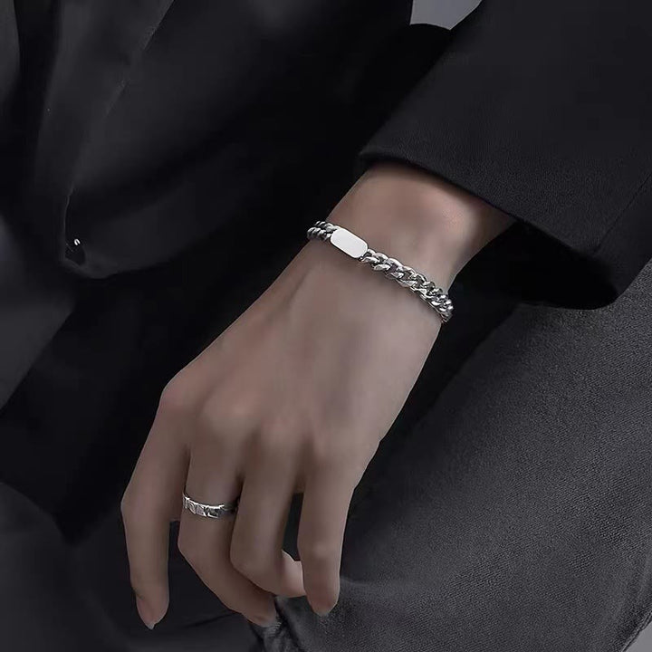 WorldNorse – Kubanisches Kettenarmband aus poliertem Edelstahl