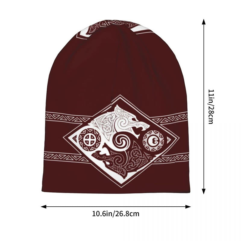 WorldNorse Doppelwölfe Nordische Beanie - image 3