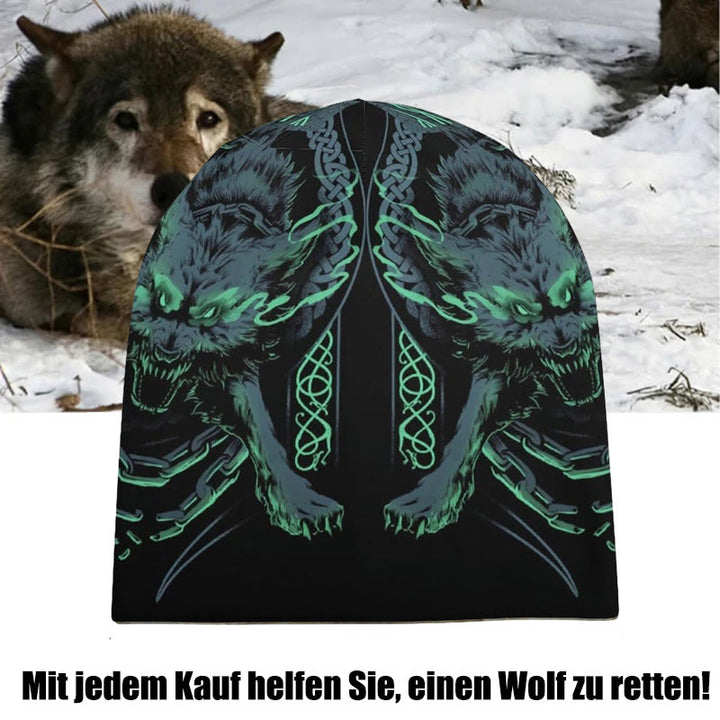 WorldNorse Keltischer Knoten Wolves Beanie - image 1