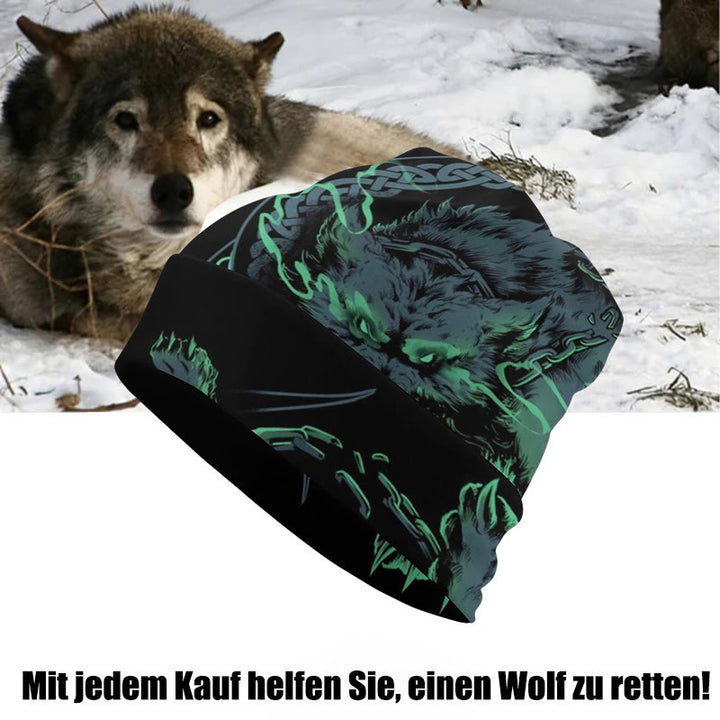 WorldNorse Keltischer Knoten Wolves Beanie - Wolf - image 0